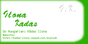 ilona kadas business card