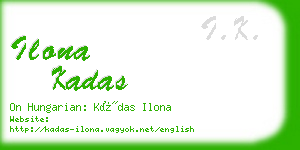 ilona kadas business card